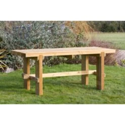 Zest 4 Leisure Rebecca Wooden Table & 2 Bench Set -Garden Care 30165813 2