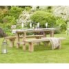 Zest 4 Leisure Rebecca Wooden Table & 2 Bench Set -Garden Care 30165813 8bb41393 42b5 438b bddc 2ab1aeb42ddd
