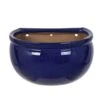 Woodlodge 26cm Blue Glazed Blossom Wall Pot -Garden Care 5021346436006