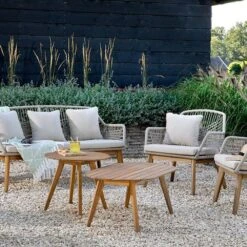 Decoris 55cm Acacia Seville Outdoor Wooden Side Table 7 Decoris 55cm Acacia Seville Outdoor Wooden Side Table -Garden Care 8720093955033 3