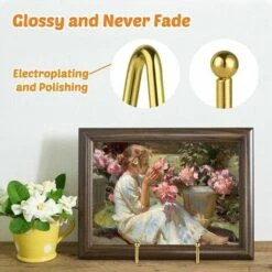 Plate Holders For Displays - Black Iron Easel - Display Racks - Metal Frame Holders - Photo Holders, Pictures, Decorative Plates And Table Art -Garden Care 100159847 3