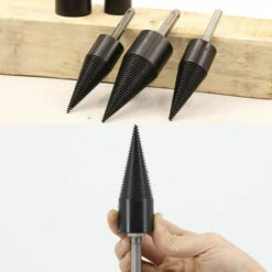 32mm Wood Cutter Drill Bit Wood Splitting Tool Cone Log Splitter Electric Wood Cutter Machine Accessory, Round - Round -Garden Care 100163679 4