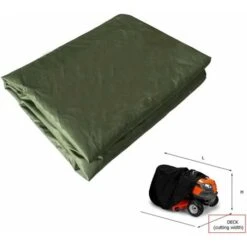 Lawn Mower Cover, Waterproof Lawn Mower Cover UV Protection Oxford Cloth Lawn Tractor Cover For Riding Garden Tractor,Green,170x61x117cm -Garden Care 100214901 5