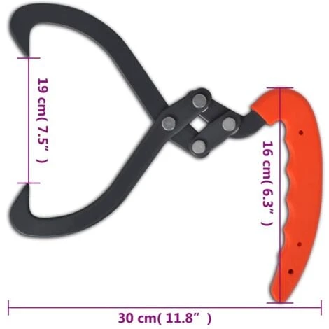 4 Pcs Log Tongs With PVC Handle VidaXL 5 4 Pcs Log Tongs With PVC Handle VidaXL - Image 3
