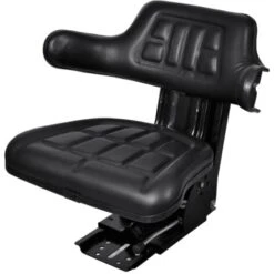 Tractor Seat With Suspension Black VidaXL