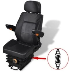 Tractor Seat With Suspension VidaXL