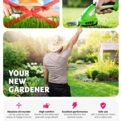 Cordless Hedge Trimmer With 2 Attachments And Telescopic Pole Incl. Battery - Grass Trimmer, Long Reach Hedge Trimmer, Electric Hedge Trimmer -Garden Care 11950353 5