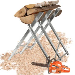 Sawhorse Type 2 Metal Folding - Log Saw Horse, Foldable Sawhorse, Folding Sawhorse -Garden Care 12354669 3