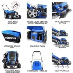 Petrol Lawnmower Hyundai HYM460SP Self Propelled 139cc -Garden Care 13500669 3