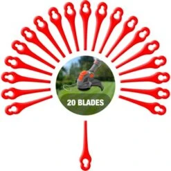 Terratek Replacement Grass Strimmer Blades 20 Pack