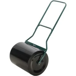OUTSUNNY 60L Steel Garden Roller Push Pull W/ Fillable Cylinder Water Rolling Drum