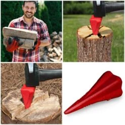 Deuba Wood Splitter Log Bomb 170mm Splitting Wedge Easily Split Wood Grenade -Garden Care 18381405 3