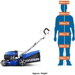 Petrol Lawnmower Hyundai HYM430SPE Self Propelled Electric Start 17 In -Garden Care 18826728 4