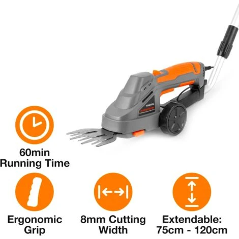 Terratek Telescopic 2 IN 1 7.2V Li-ion Cordless Hedge Trimmer, Topiary Shears, Hand Held Trimmer, Cordless Shears 7 Terratek Telescopic 2 IN 1 7.2V Li-ion Cordless Hedge Trimmer, Topiary Shears, Hand Held Trimmer, Cordless Shears - Image 5
