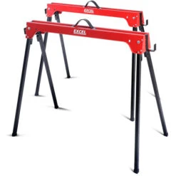 Excel Steel Sawhorse Heavy Duty Twin Pack 500kg Capacity
