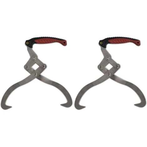 2 Pcs Log Tongs With TPR Handle VDTD03894 3 2 Pcs Log Tongs With TPR Handle VDTD03894