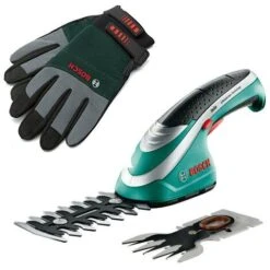 Bosch ISIO 3 III Cordless Shrub Grass Shear Hedge Cutter Multi Tool Set & Gloves
