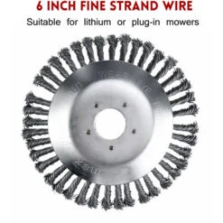 15cm Steel Wire Wheel Garden Weed Brush Lawn Mower Grass Eater Trimmer Brush Cutter Tools Garden Lawn Mower Head 3 Type