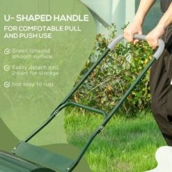 Outsunny 40L Lawn Roller Grass Ground Garden Push / Tow Landscaping Erasing Sod -Garden Care 3361233 5