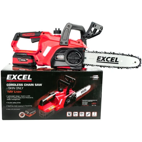 Excel 18V Chainsaw Wood Cutter 245mm With 2 X 5.0Ah Battery & Charger:18V 7 Excel 18V Chainsaw Wood Cutter 245mm With 2 X 5.0Ah Battery & Charger:18V - Image 5
