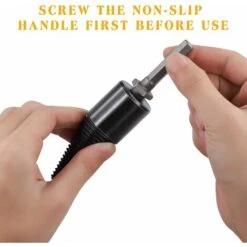 32mm Log Splitter Wood Splitter Heavy Duty Drill Screw Driver Cone Fire Wood Log Splitter Splitting Wood Cone Bit (small) SOEKAVIA -Garden Care 37773928 5