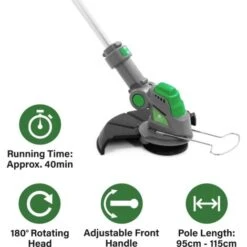 18V Cordless Grass Strimmer Bundle 2 Battery, 30 Blades Gracious Gardens -Garden Care 39608729 3