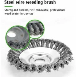 LITZEE Brush Cutter Head, 6" Weed Brush, Brush Cutter, Rotary Brush, Weed Brush Head, Lawn Mower Accessories -Garden Care 43066236 2