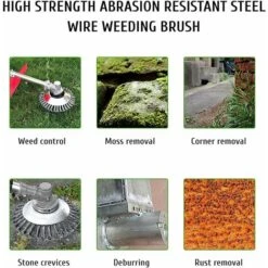 LITZEE Brush Cutter Head, 6" Weed Brush, Brush Cutter, Rotary Brush, Weed Brush Head, Lawn Mower Accessories -Garden Care 43066236 4