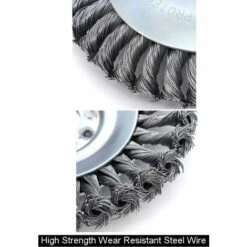 Grass Trimmer Head, Knotted Steel Wire Wheel Brush Replacement Weed Cutter Head Mower Weeding Tray For Overgrown Area, Grass In Corner, Moss, Garden, Lawn - Bore Diameter 25.4mm (15CM) -Garden Care 51802561 4