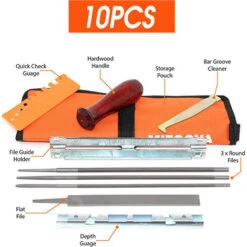 10 X Chainsaw File Filing Kit Chain Sharpening Chain Saw Filing Tool Hasaki -Garden Care 51940661 3