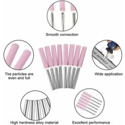 Grinding Polishing Head, 8 Pcs Abrasive Stone Grinding Wheels, Rod Grinding Wheel, Abrasive Rod, Chainsaw Sharpeners, 4mm Diamond Chainsaw Sharpening Files For Sharpening Chainsaws -Garden Care 56638843 3