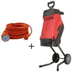 230V 2,4kW ELECTRIC GARDEN SHREDDER 45MM SCHEPPACH GS55 + EXTENSION CABLE 20 MT