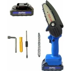 Mini Chainsaw Cordless With 1500mAh Batteries & Chains, 4-Inch Mini Electric Chainsaw Portable, Small Handheld Battery Operated Chainsaw For Trees, Branch Woods