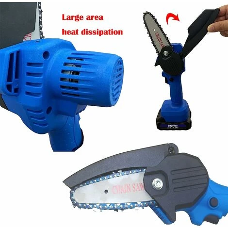 Mini Chainsaw Cordless With 1500mAh Batteries & Chains, 4-Inch Mini Electric Chainsaw Portable, Small Handheld Battery Operated Chainsaw For Trees, Branch Woods 4 Mini Chainsaw Cordless With 1500mAh Batteries & Chains, 4-Inch Mini Electric Chainsaw Portable, Small Handheld Battery Operated Chainsaw For Trees, Branch Woods - Image 2