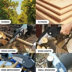 Mini Chainsaw Cordless With 1500mAh Batteries & Chains, 4-Inch Mini Electric Chainsaw Portable, Small Handheld Battery Operated Chainsaw For Trees, Branch Woods 9 Mini Chainsaw Cordless With 1500mAh Batteries & Chains, 4-Inch Mini Electric Chainsaw Portable, Small Handheld Battery Operated Chainsaw For Trees, Branch Woods -Garden Care 59499389 3