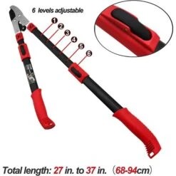 HAUTMEC Professional Telescopic Anvil Lopper With Compound Action, Long Reach And Labor-saving, Gardening Heavy Duty Branch Cutter HT0149-UK -Garden Care 61250395 3