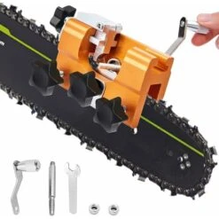 Chainsaw Sharpener, Hand Crank Portable Chainsaw Sharpener Home Chain Sharpener Fits Most Chainsaws