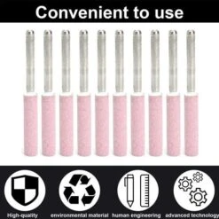 10pcs Chainsaw Sharpener Sharpening Stones Polishing Grinding Tool For 4mm Chainsaw Sharpener -Garden Care 67263151 4