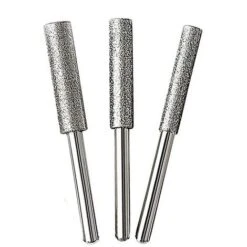 3pcs Chainsaw Sharpener 4-5.5mm Diamond Coated Cylindrical Cutter Sharpening Carving Grinding Tools