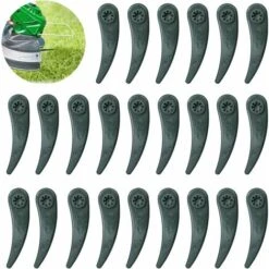 Replacement Grass Strimmer Blades, 24 Pack Edger Blade For Bosch Durablade Art 23-18 LI Art 26-18 LI String Trimmer, Green
