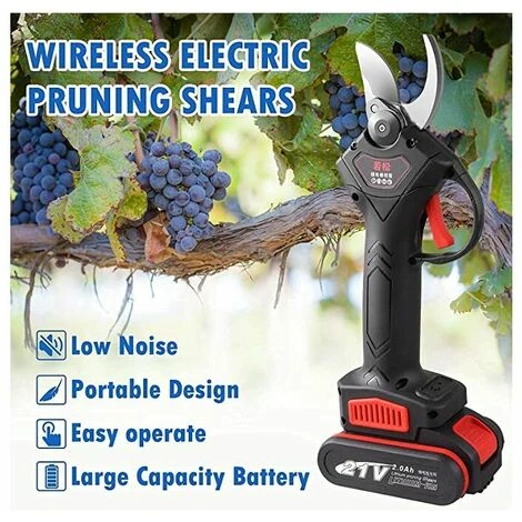 Electric Pruning Shears, 21VF Rechargeable Professional Cordless Electric Pruning Shears For Garden Parks Farm Greenhouse One Battery With Storage Box EU Plug - No Extra Blade 4 Electric Pruning Shears, 21VF Rechargeable Professional Cordless Electric Pruning Shears For Garden Parks Farm Greenhouse One Battery With Storage Box EU Plug - No Extra Blade - Image 2