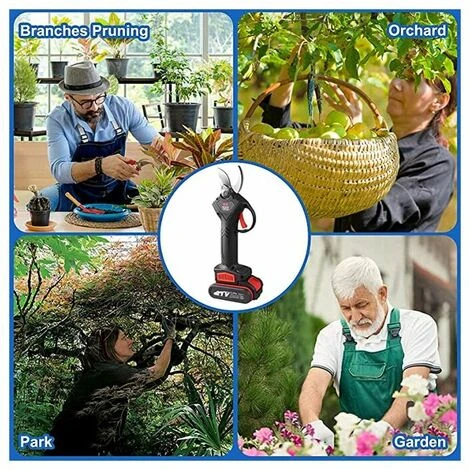 Electric Pruning Shears, 21VF Rechargeable Professional Cordless Electric Pruning Shears For Garden Parks Farm Greenhouse One Battery With Storage Box EU Plug - No Extra Blade 6 Electric Pruning Shears, 21VF Rechargeable Professional Cordless Electric Pruning Shears For Garden Parks Farm Greenhouse One Battery With Storage Box EU Plug - No Extra Blade - Image 4