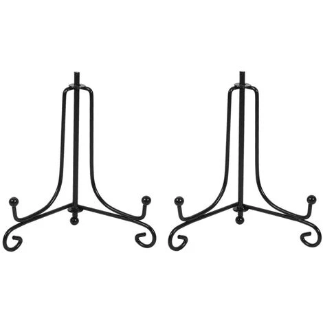 5 Pack Iron Display Stand, Blue Iron Easel Plate Display Photo Holder Stand, Displays Picture Frames, Decorative Plates, Tablets And Art 6 Inch 4 5 Pack Iron Display Stand, Blue Iron Easel Plate Display Photo Holder Stand, Displays Picture Frames, Decorative Plates, Tablets And Art 6 Inch - Image 2