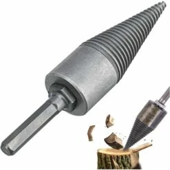 Wood Splitter Drill Screw Drill Bit Firewood Drill Bit Splitter Bits Cone Steel Wood Splitter Drill Bits Drill For Log Splitter Firewood Hex Shank Cone (1 Piece)