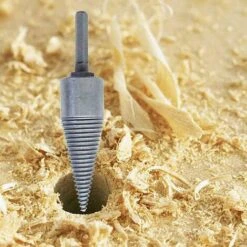 Wood Splitter Drill Screw Drill Bit Firewood Drill Bit Splitter Bits Cone Steel Wood Splitter Drill Bits Drill For Log Splitter Firewood Hex Shank Cone (1 Piece) -Garden Care 69622912 4