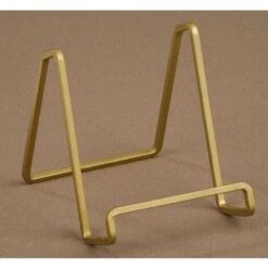 4 Inch Gold Plated Metal Square Wire Plate Holder Easel Display For Cookbooks, Photos, Picture Frames And Plates 9 4 Inch Gold Plated Metal Square Wire Plate Holder Easel Display For Cookbooks, Photos, Picture Frames And Plates -Garden Care 70969915 4