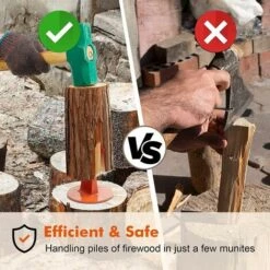 Firewood Lit Splitter,Wood Splitter,Manual Log Splitter,Firewood Lit Split Cast Iron Wedge Fits VIIPOO Fire Pits,Orange 8 Firewood Lit Splitter,Wood Splitter,Manual Log Splitter,Firewood Lit Split Cast Iron Wedge Fits VIIPOO Fire Pits,Orange -Garden Care 71339979 2