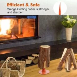 Firewood Lit Splitter,Wood Splitter,Manual Log Splitter,Firewood Lit Split Cast Iron Wedge Fits VIIPOO Fire Pits,Orange 10 Firewood Lit Splitter,Wood Splitter,Manual Log Splitter,Firewood Lit Split Cast Iron Wedge Fits VIIPOO Fire Pits,Orange -Garden Care 71339979 4