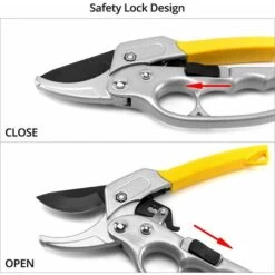 Pruning Shears, 20cm Professional Ratchet Pruning Shears, Straight Blade Secateurs, For Trees, Plants, Hedges -Garden Care 71882970 3