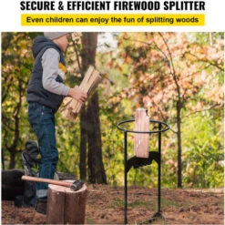 VEVOR Firewood Splitter, Q235 Steel Log Wood Splitter Wedge, For Splitting 8" Diameter Wood Manual Wedge Wood Splitter, 10.8"x21.8" Portable Log Splitting W/ 4 Screws & Blade Cover, For Home, Campsite -Garden Care 74437745 3